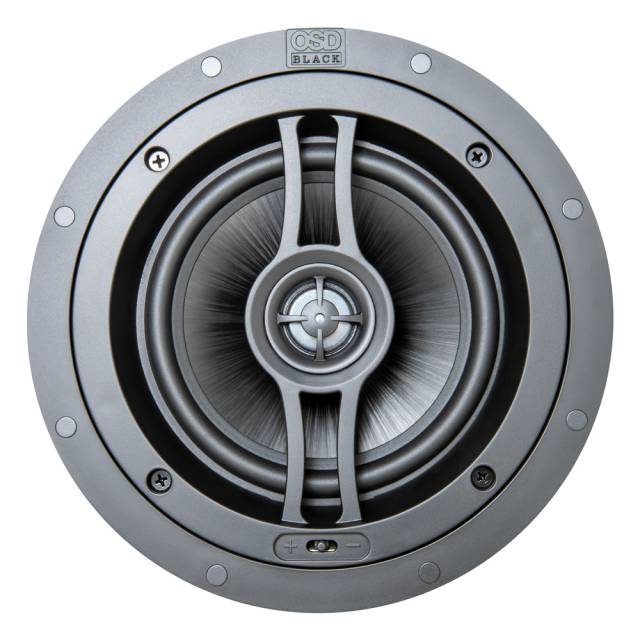 R62 6.5 In-Ceiling Speakers with 1.0 Parachute Silk Dome Tweeter,Pair, Black Series Pair