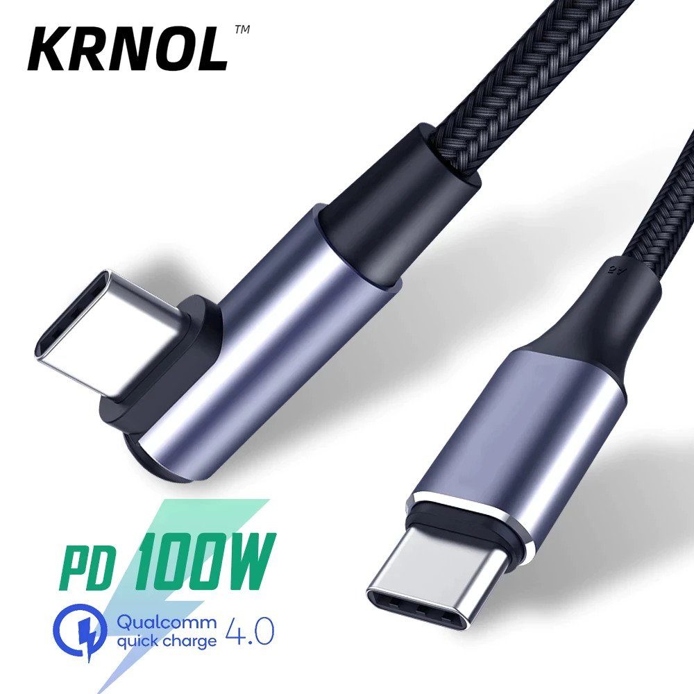 3m 100W PD USB Type C to USB C Cable Right Angle UGreen