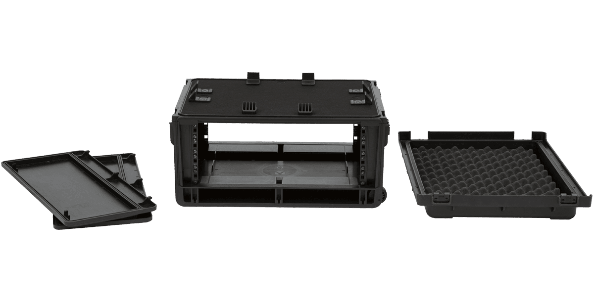SKB Injection Molded 4U Studio Flyer Rack Case - Tonezone