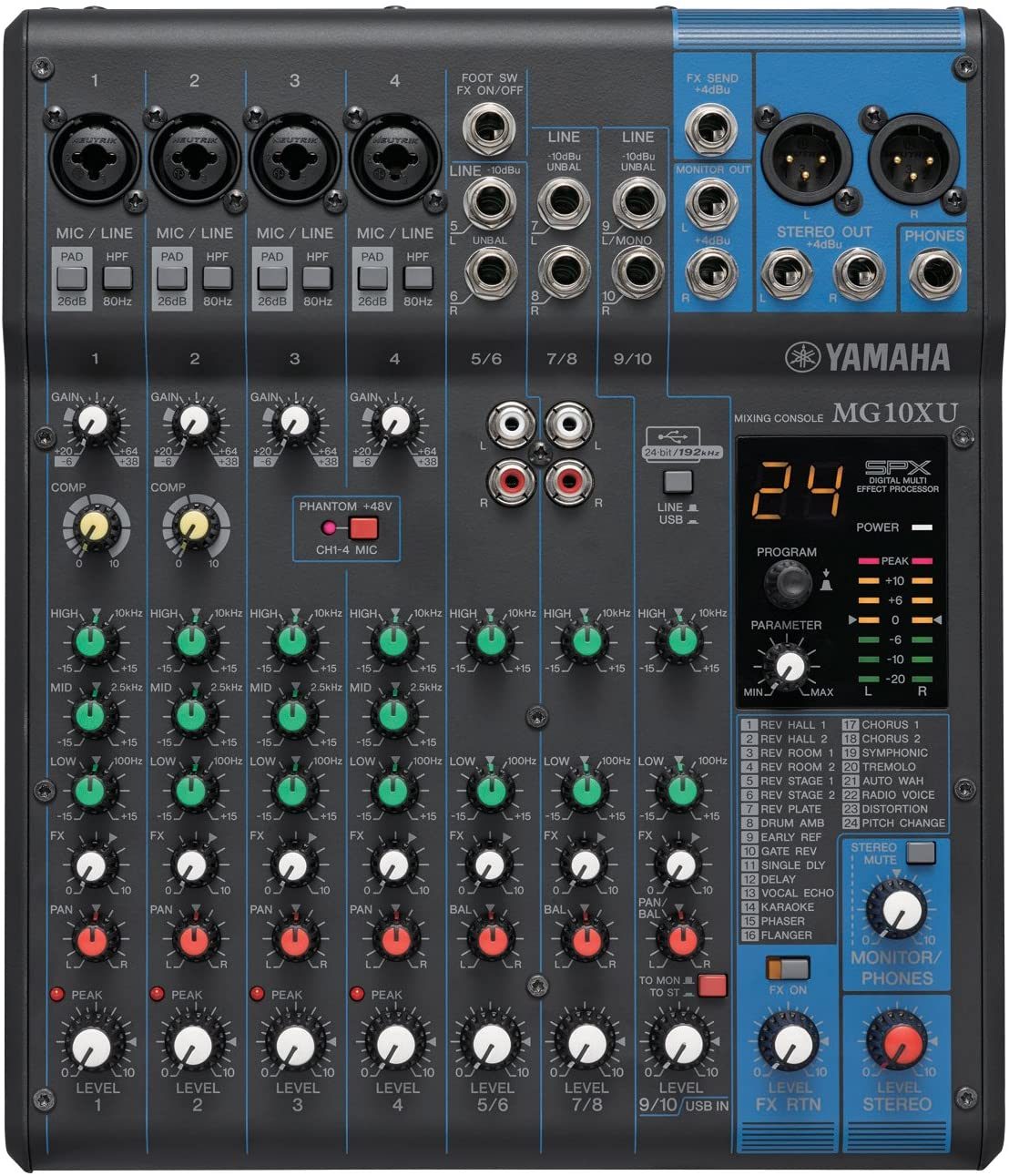 Yamaha Mixer 10 Input FX USB - MG10XU