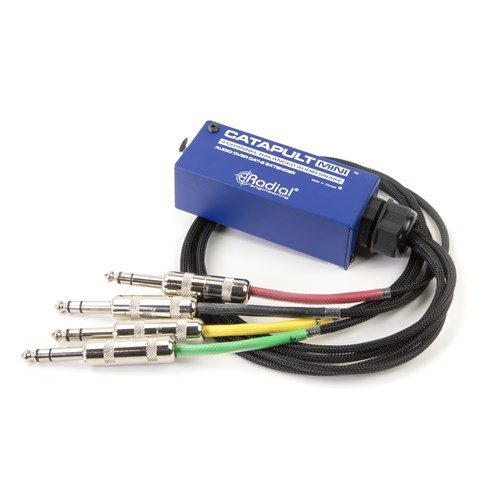 Radial CATAPULT MINI TRS - 4ch cat-5 mini breakout box to TRS 1/4" tails, uses shielded cat-5