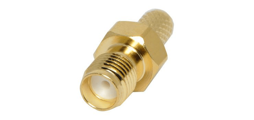 Crimp On RG58U Gold Plated Female Socket SMA