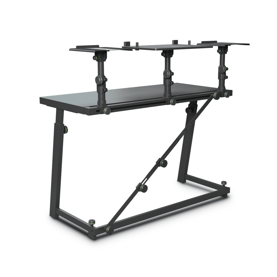 DJ Desk with Adjustable Loudspeaker and Laptop Trays - Tonezone