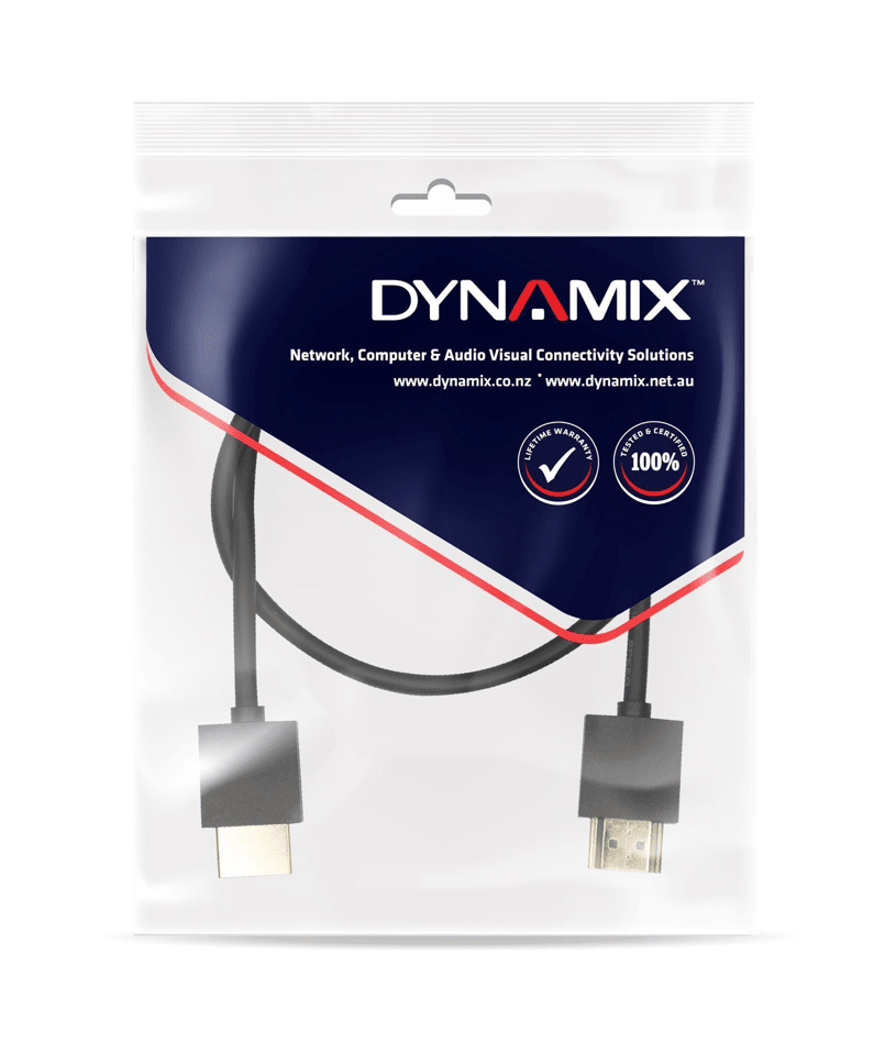 DYNAMIX 2M HDMI BLACK Nano High Speed With Ethernet Cable