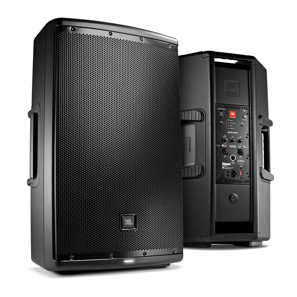 Pair of JBL EON615 1000W Powered 15" 2-Way Loudspeaker