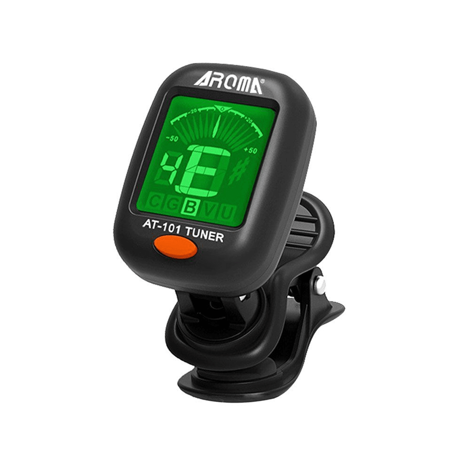 Digital Guitar Tuner Mini Clip-on 360 Rotating LCD High Sensitivity Tuning for Bass Ukulele Guitar