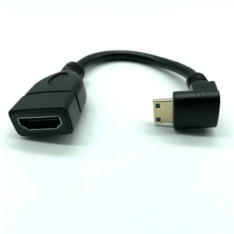 Mini HDMI to HDMI Socket Right-angle 90 Degree Down Angle