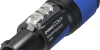 powerCON cable connector power in blue, OD 6-12mm