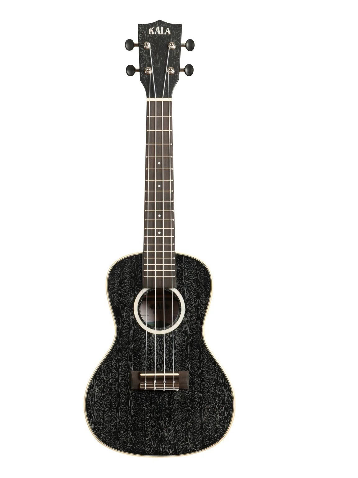 Kala All Solid Salt & Pepper Doghair Mahogany Concert Ukulele with Bag