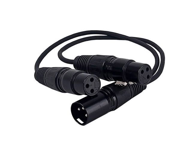 EWI YRP09 – Dual XLR Female to Single XLR Male Y-Split Cable (30 cm / 12")